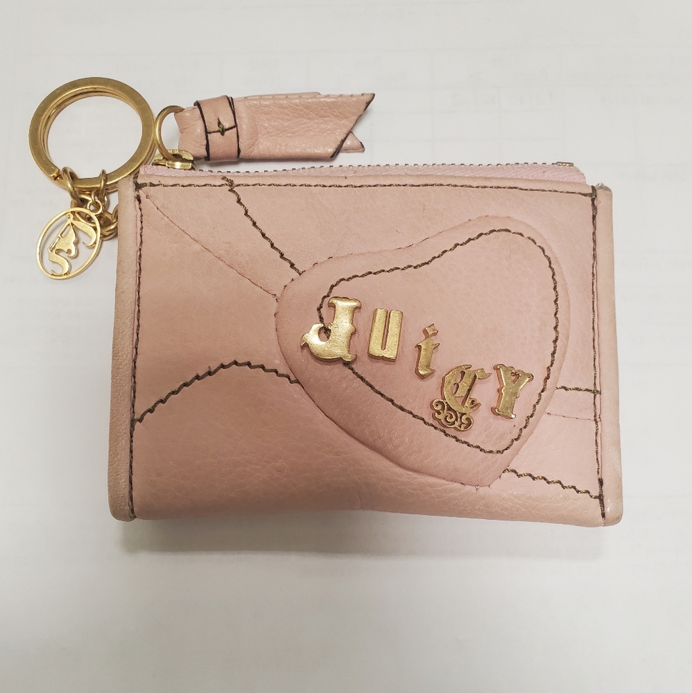JUICY COUTURE Pink Keychain Coin Purse